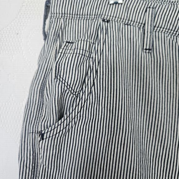 Levis Waist 31 Women Vintage Inspired Railroad Stripes Classic Denim Shorts - Picture 4 of 16